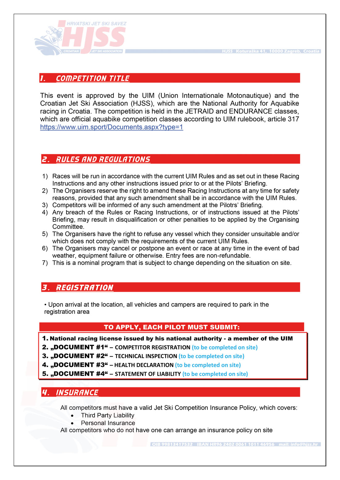 Rules | EUROPEAN JETRAID CUP 2025 MILLE ILES