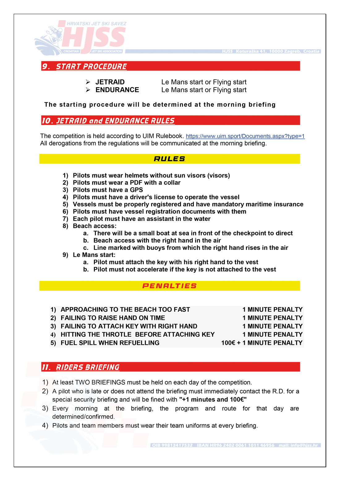 Rules | EUROPEAN JETRAID CUP 2025 MILLE ILES